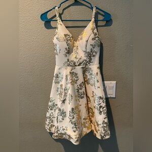 B Darlin cream evening dress